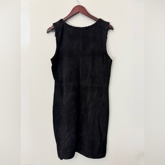 MLV Mayren Lee VirayxRevolve 100%Goat Suede genuine leather Black Dress - Size M - Picture 2 of 9